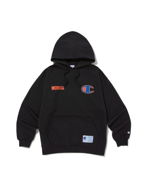 [ASIA] Super Fleece 그래픽 후드스웨트셔츠 (BLACK) CKTS3F512BK