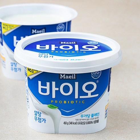 매일바이오 무가당 플레인, 450g, 2개 - 요거트 | 쿠팡