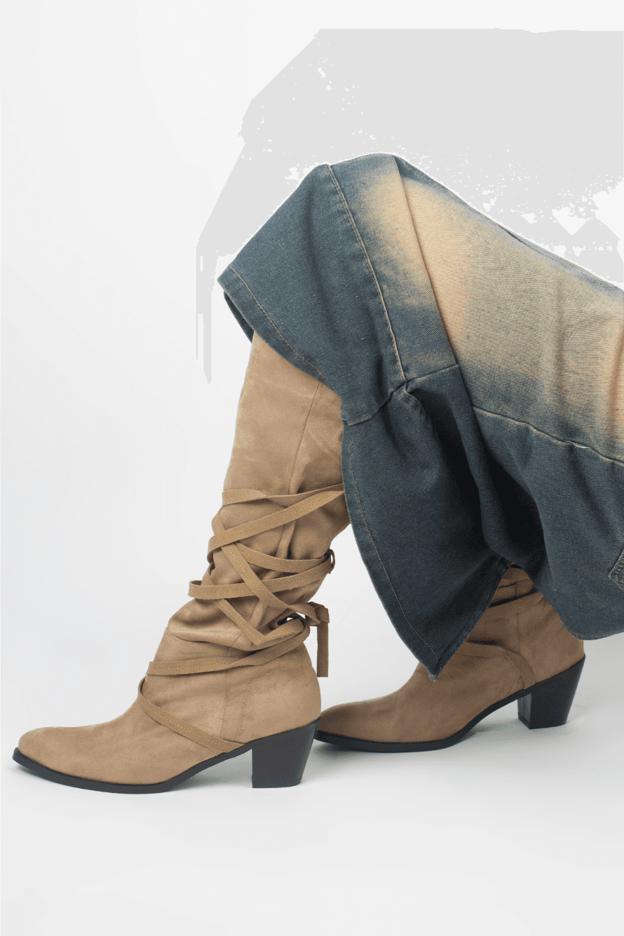 Strap Western Boots (2 color)