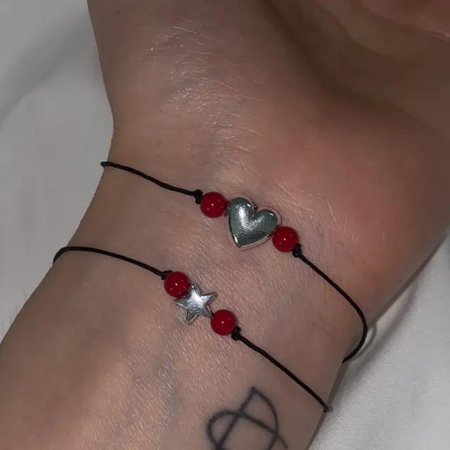 [제작] 빨간 모양들 우정 원석 팔찌