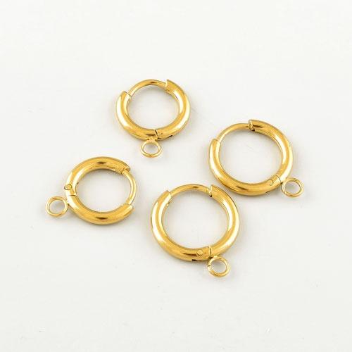 스테인레스 써지컬 원터치 링귀걸이 O링연결 골드(1쌍) 부자재 m2212-31