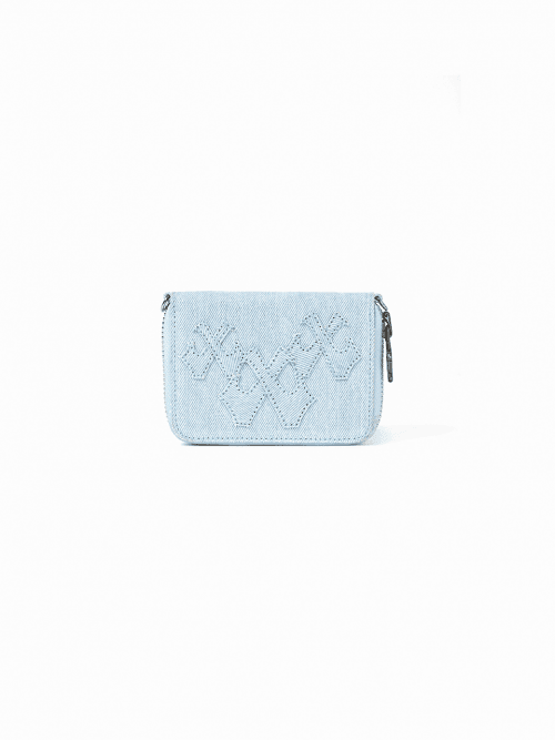 PATCHWORK LOGO WALLET LIGHT BLUE