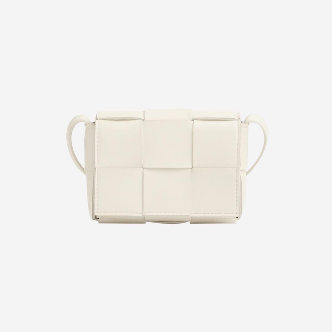 Bottega Veneta Mini Leather Cassette White