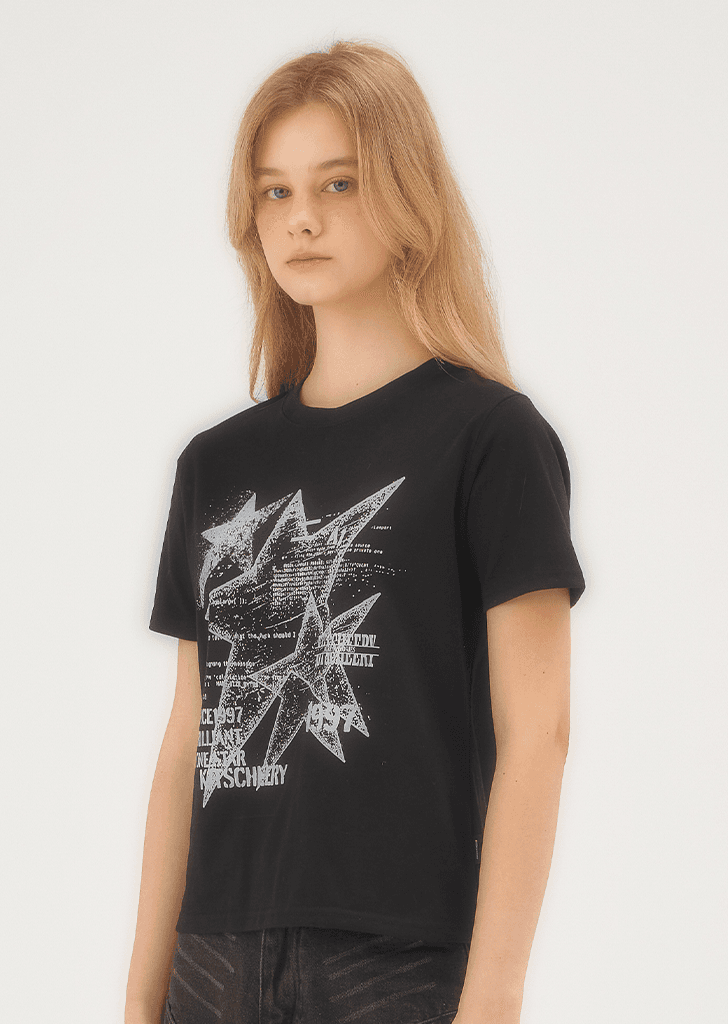 Empty Stars W T-shirt (Black)