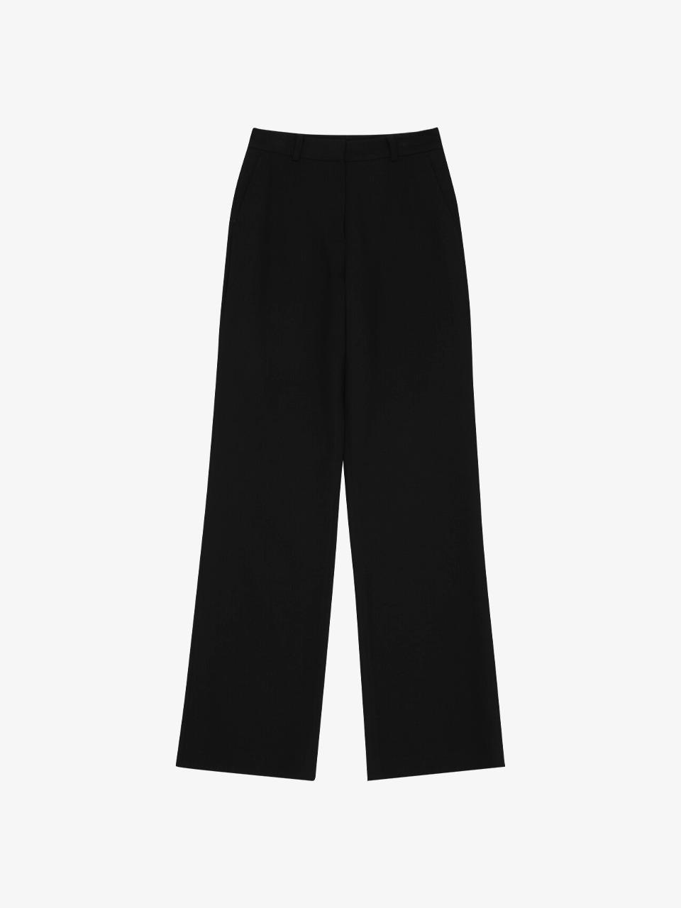 링클 프리 베이직 스트레이트 슬랙스_BLACK