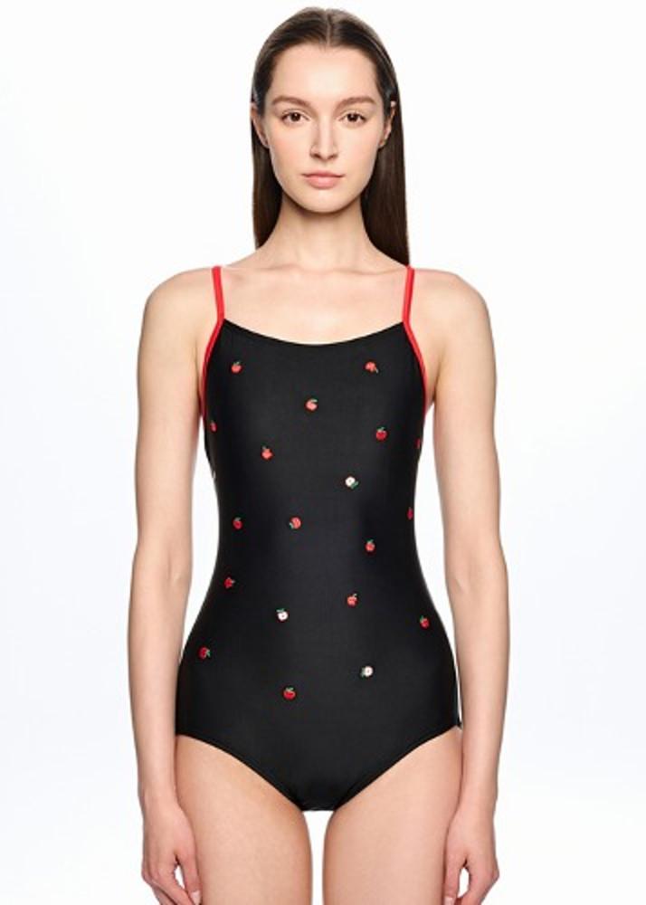 후그 여성 수영복 WRA1906 향수 사과 로우컷 U크로스 back