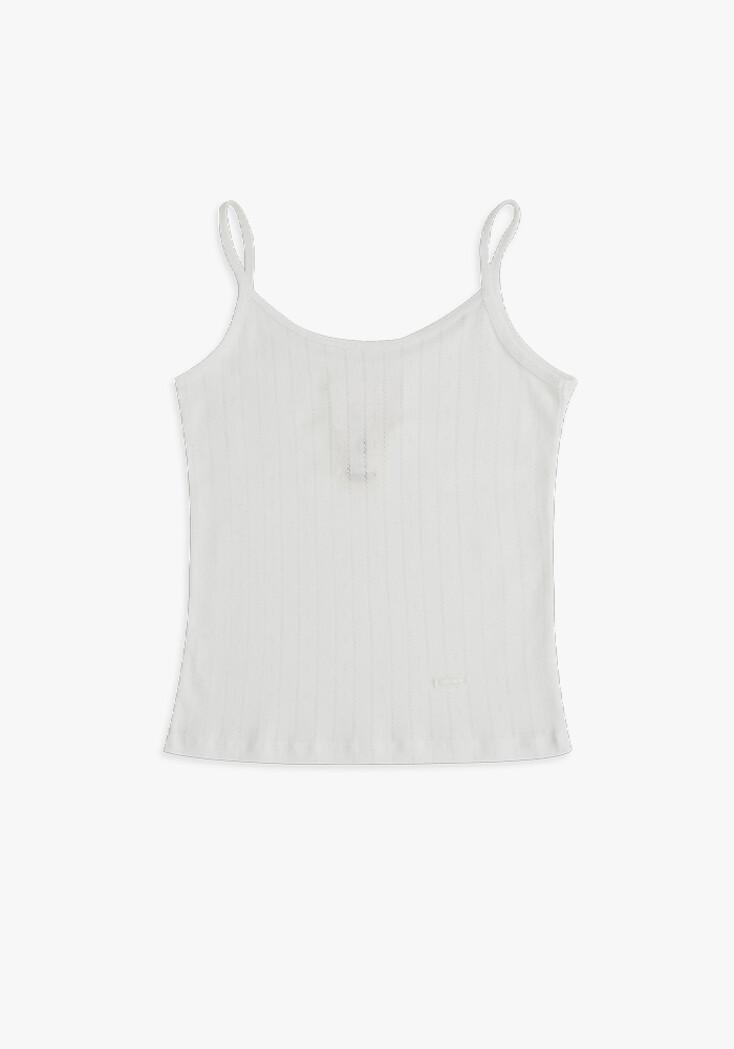 Tuewid knit camisole in white