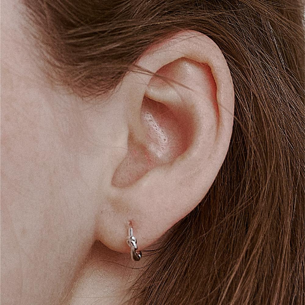 (silver 925) 원터치 꼬임 데일리 귀걸이