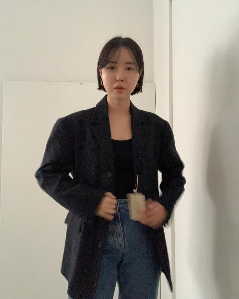 당일 / 베이지보울 모스 자켓 긴팔 카라 데일리 싱글 jk (2color)