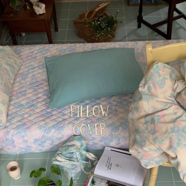 mint solid pillow cover