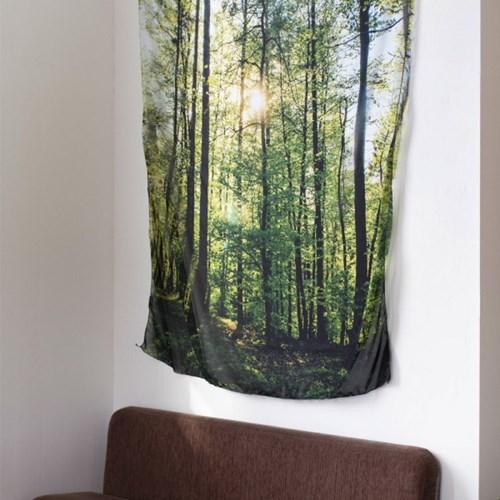 포레스트 쉬폰패브릭포스터 커튼 가리개커튼 창문커튼 2size