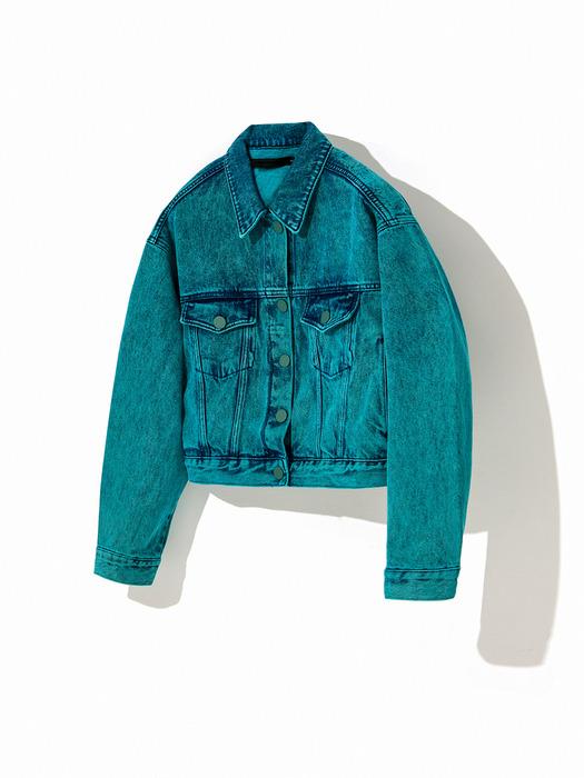 SOJU CROP DENIM TRUCKER JACKET