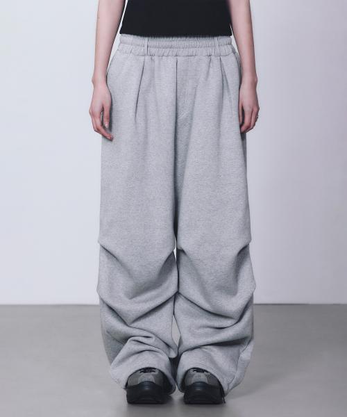 RENEWAL) Rivet Sweat Set-up Pants [ Gray ]