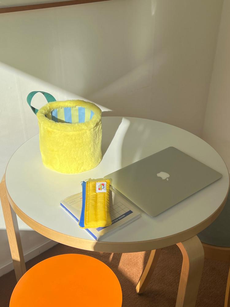 다용도 패브릭 소품 수납 수건 장난감 화장품 리모컨 보관 정리 손잡이 바스켓