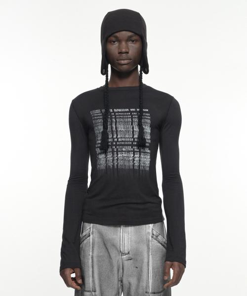 SEAL PRINTED LONG SLEEVE BLACK