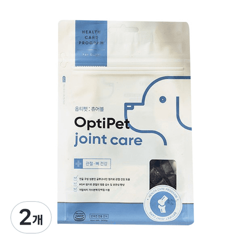 옵티펫 츄어블 강아지 영양제 300g, 식이유황, 뼈/관절강화, 2개 - 종합영양제 | 쿠팡