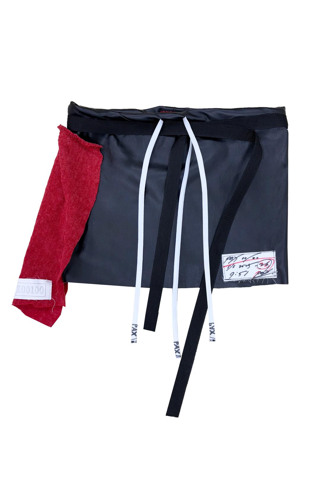 PAX BLACK BELT LEATHER SHORT SKIRT