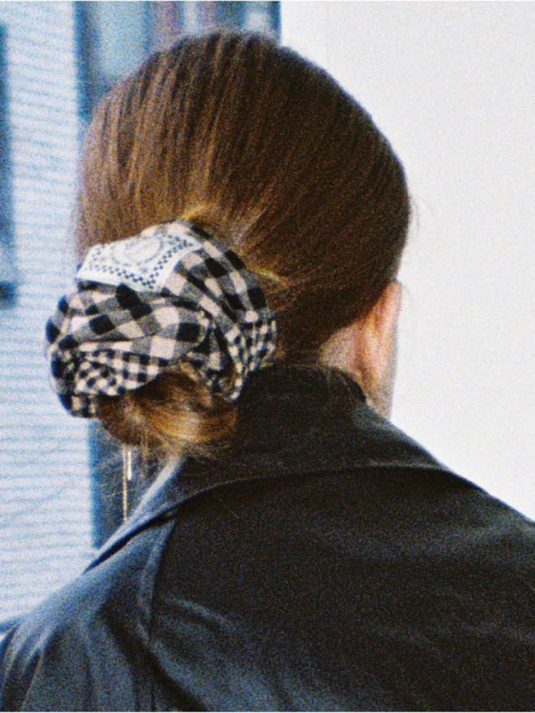 [네] NÉ 깅엄체크 스크런치/ Gingham Check Scrunchie