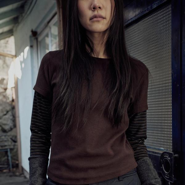 Layered Long Sleeve Tee / Chocolate