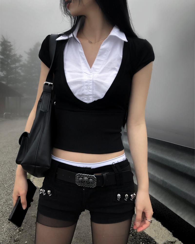 Western layered shirt