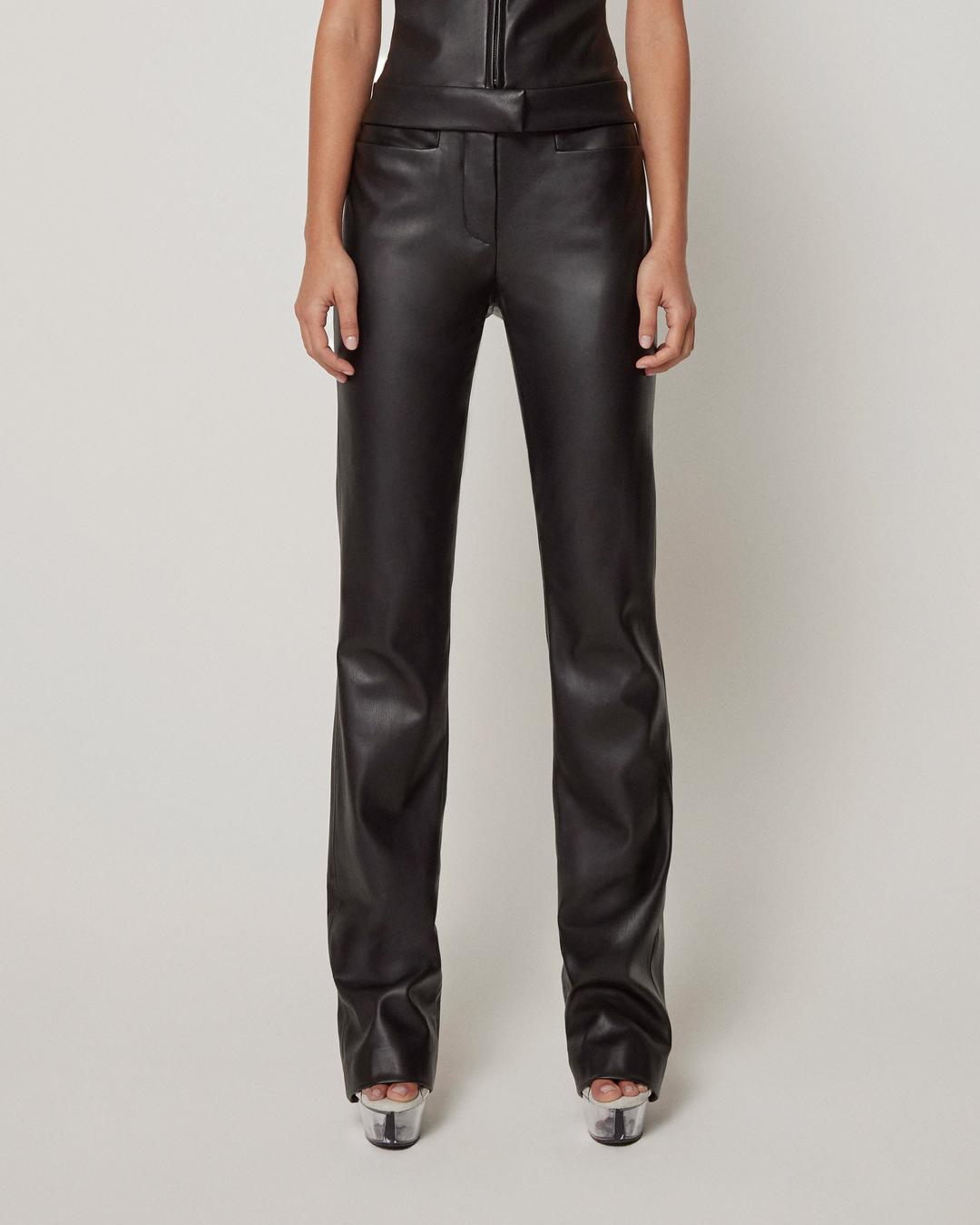 Faux Leather Trouser | Black - 0