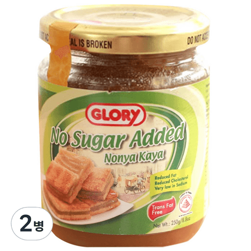 GLORY 싱가포르 카야 잼 노슈가, 250g, 2개 - 기타잼 | 쿠팡
