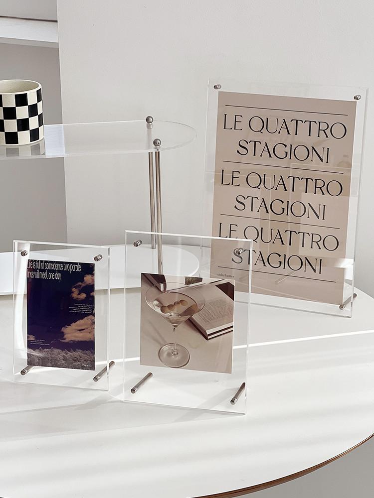 미니멀 투명 아크릴 테이블액자 A6 B6 A4액자 투명액자