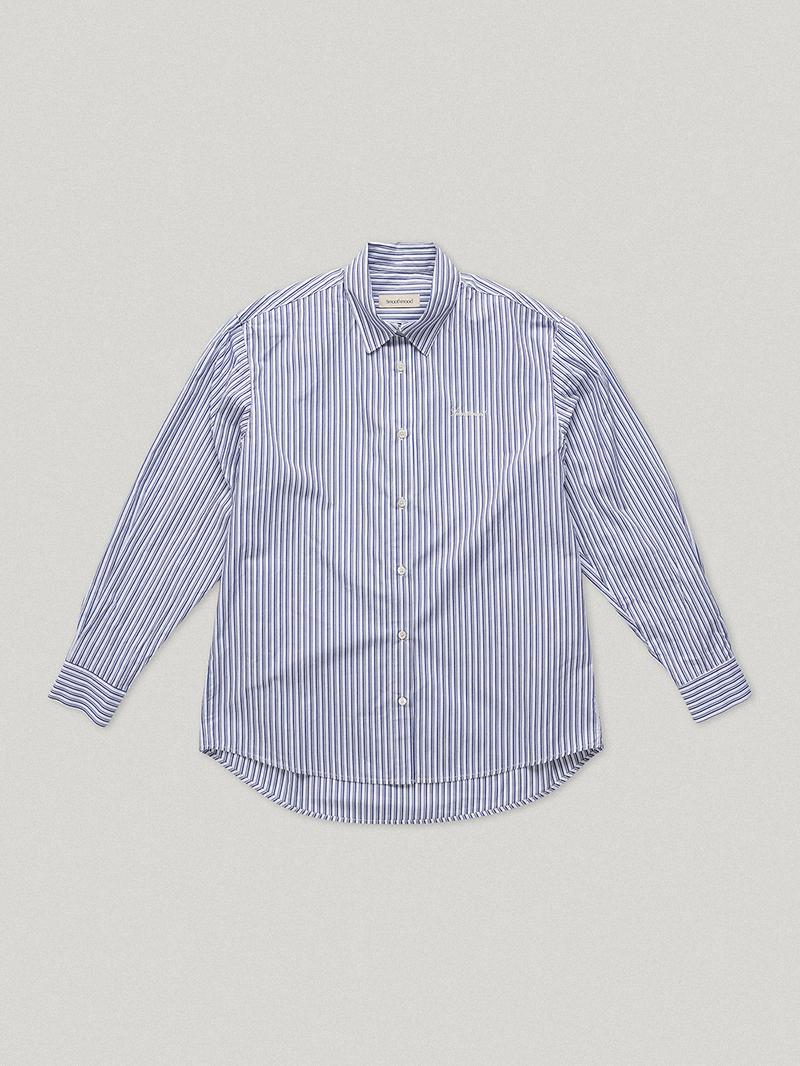 Aberdeen Italic Logo Striped Shirts Navy Blue (3rd)