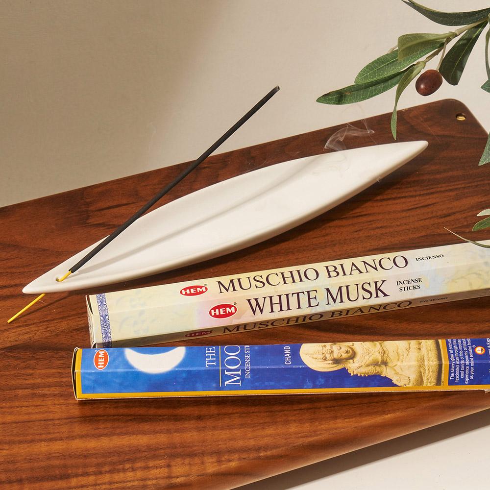 "센스있는 선물" [HEM] 인센스 스틱 (20개입) 2개 + 홀더 + 쇼핑백 세트