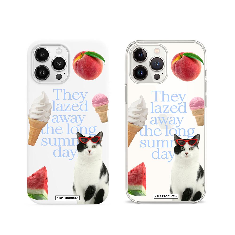 TLP product 썸머 애옹 유광하드 젤하드 케이스 아이폰 13 프로 맥스