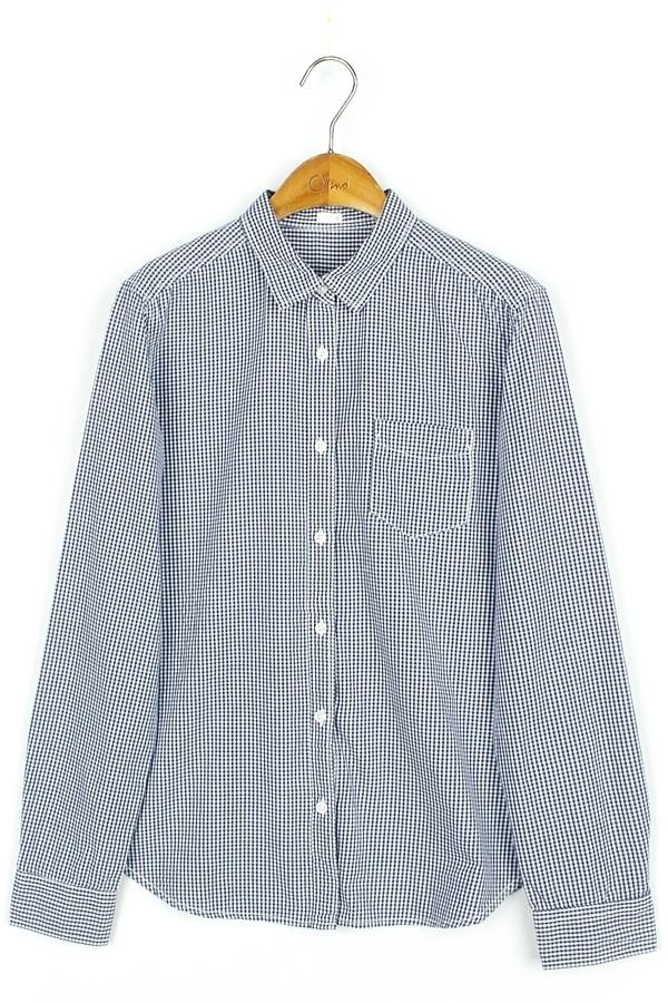 GU 지유 원 포켓 고방 체크 셔츠 WOMAN_M