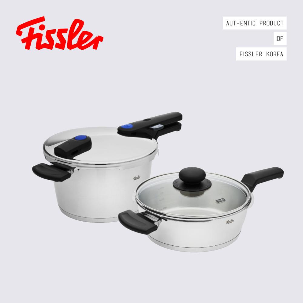 휘슬러 비타퀵 블루 압력솥 22cm 쿼트로(2.5L+4.5L)