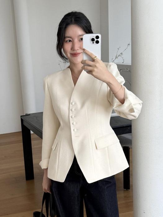 [W단독][리오더][Ceremony] 아워글래스 트위드 자켓 CR_D262MSF731