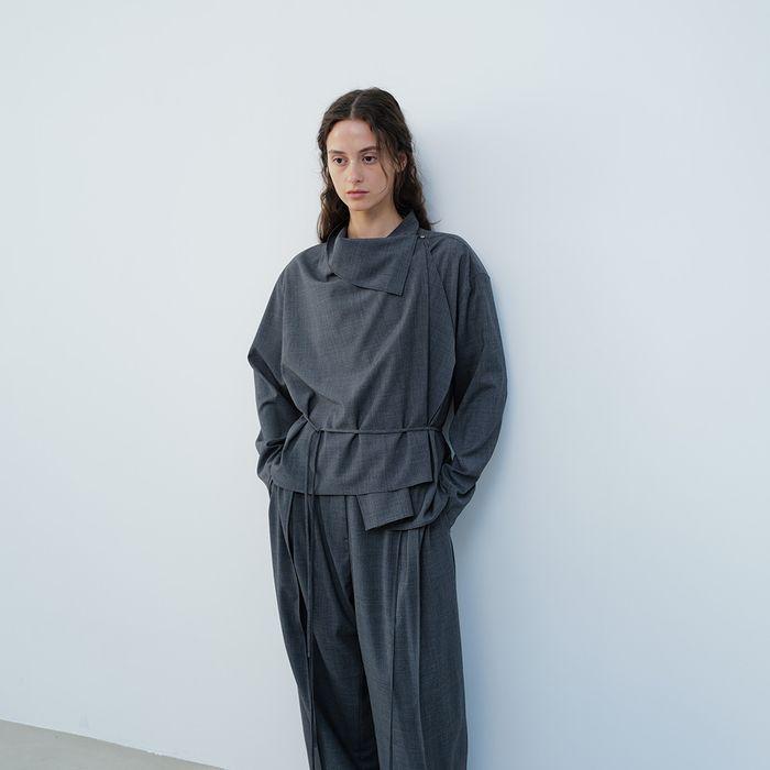SCARF SHIRT [GRAY]