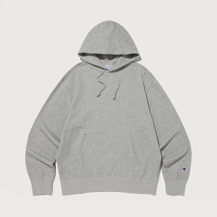 루즈핏 크루넥 후드 티셔츠 Normal Grey