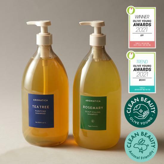 아로마티카 탈모증상완화 샴푸 1,000ml 2종 중 택1(로즈마리/티트리)
