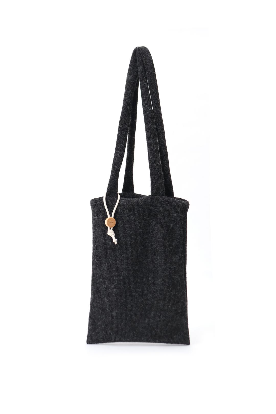 KNIT COZY BAG_ Charcoal