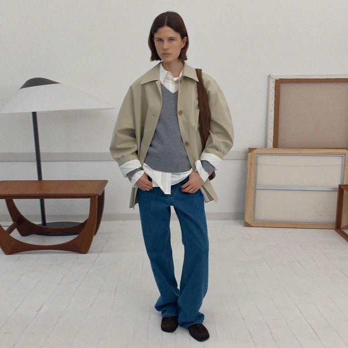 8th / button half coat - 2color