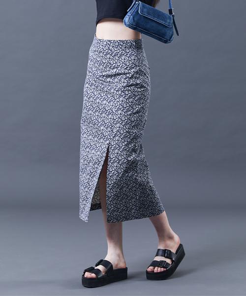 [CP] 여름 반다나 보헤미안 트임 롱스커트 [NAVY]