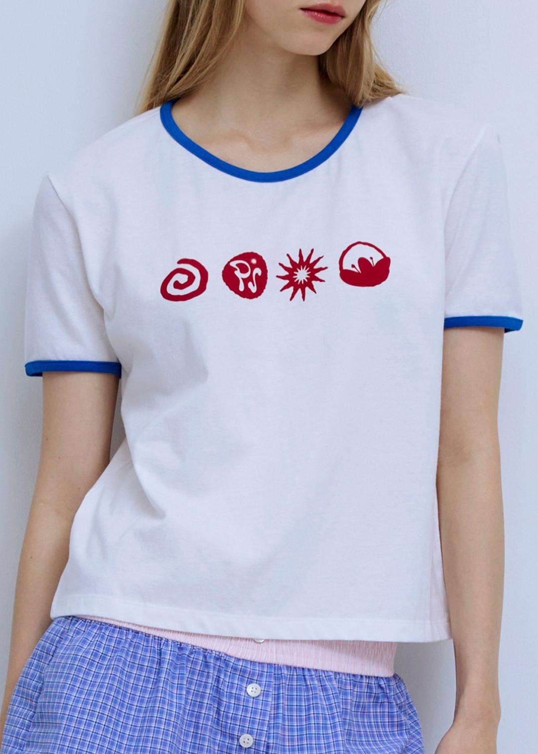 PS Symbol Ringer T-shirt_White