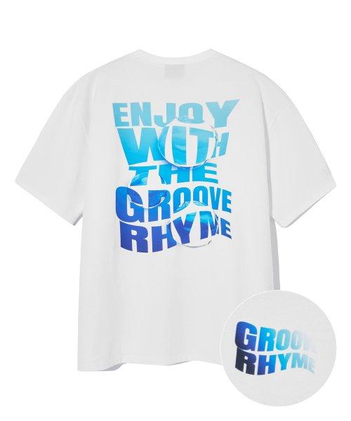 GRADATION ENJOY LETTERING T-SHIRTS (WHITE) [LRRMCTA357M]