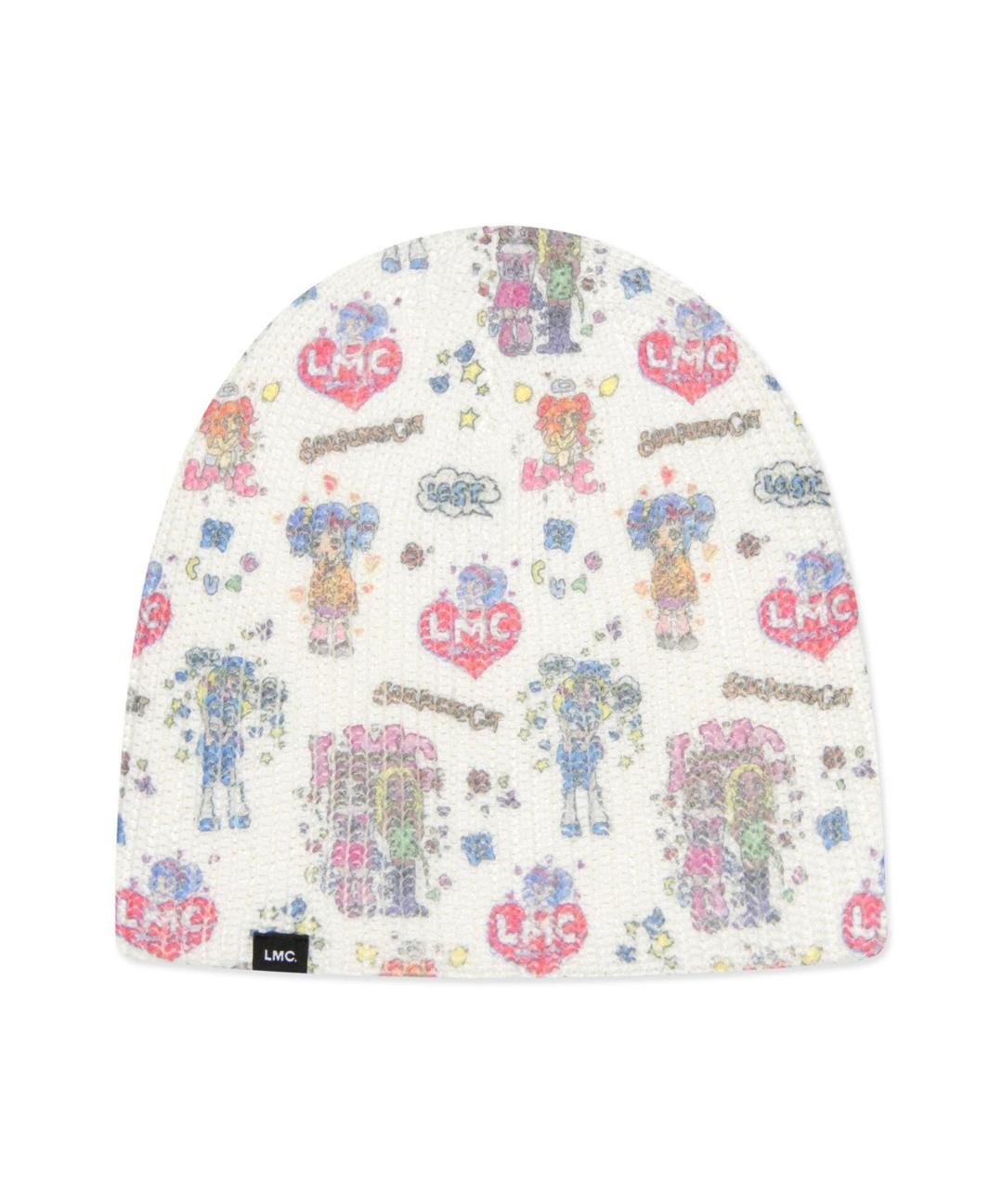 LMC X SOULPUSSSYCAT PRINT BEANIE white