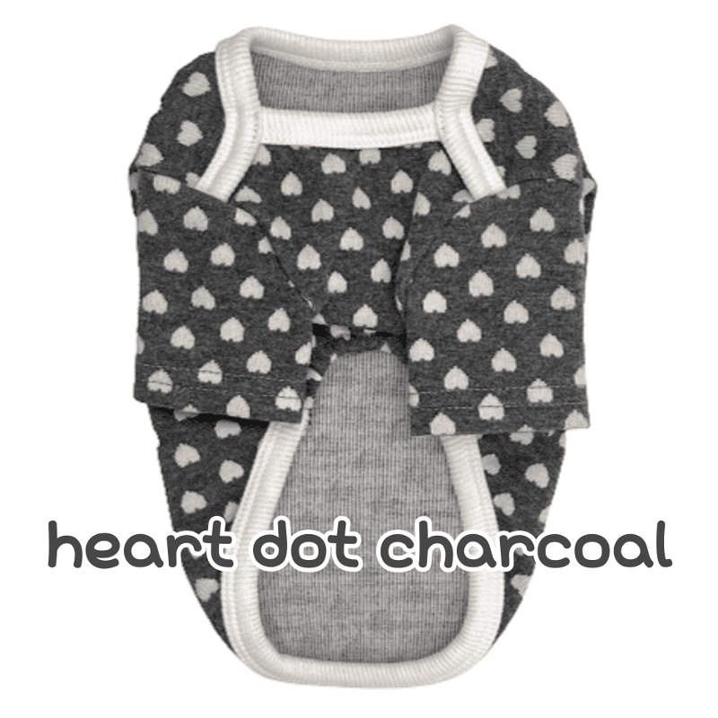 [2차]하트 도트 탑(차콜)