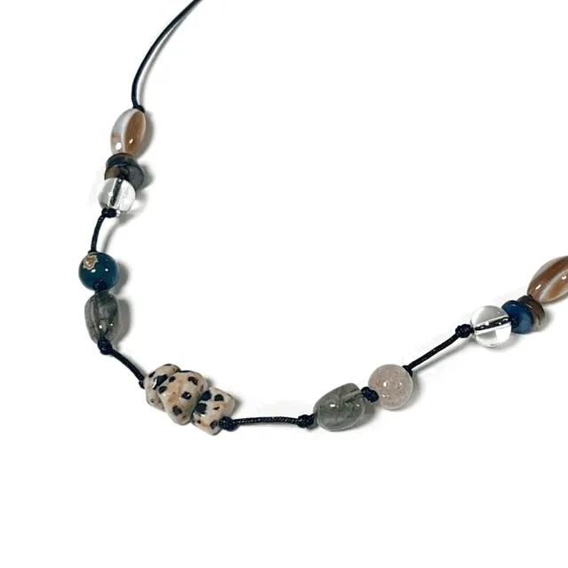 [제작] 그리너리 믹스 원석 목걸이