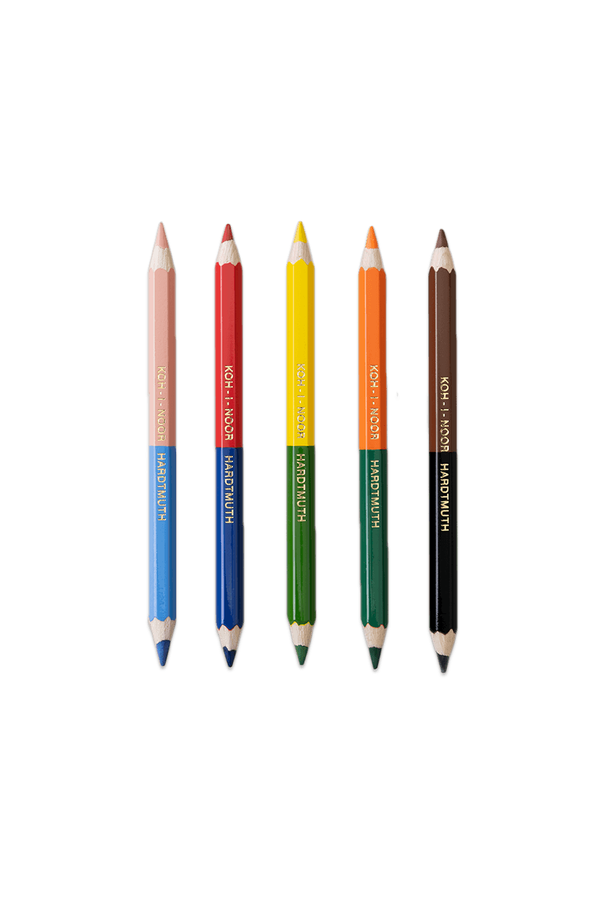 2195 Set of jumbo coloured pencils duo