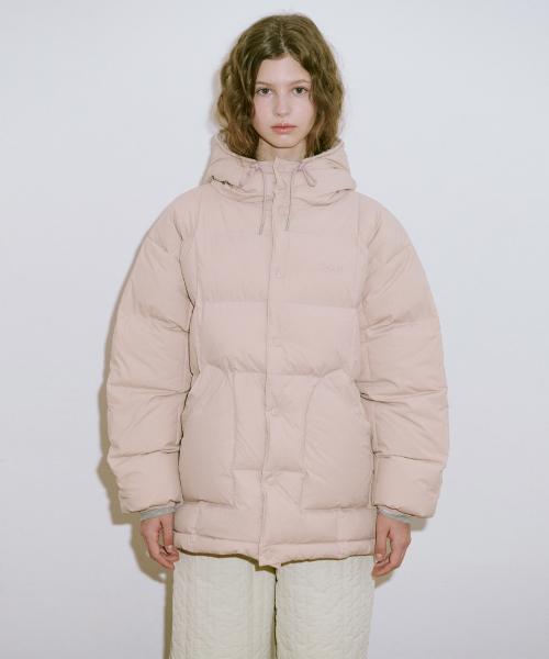 Hoodie Puffer Jacket (Vintage Pink)