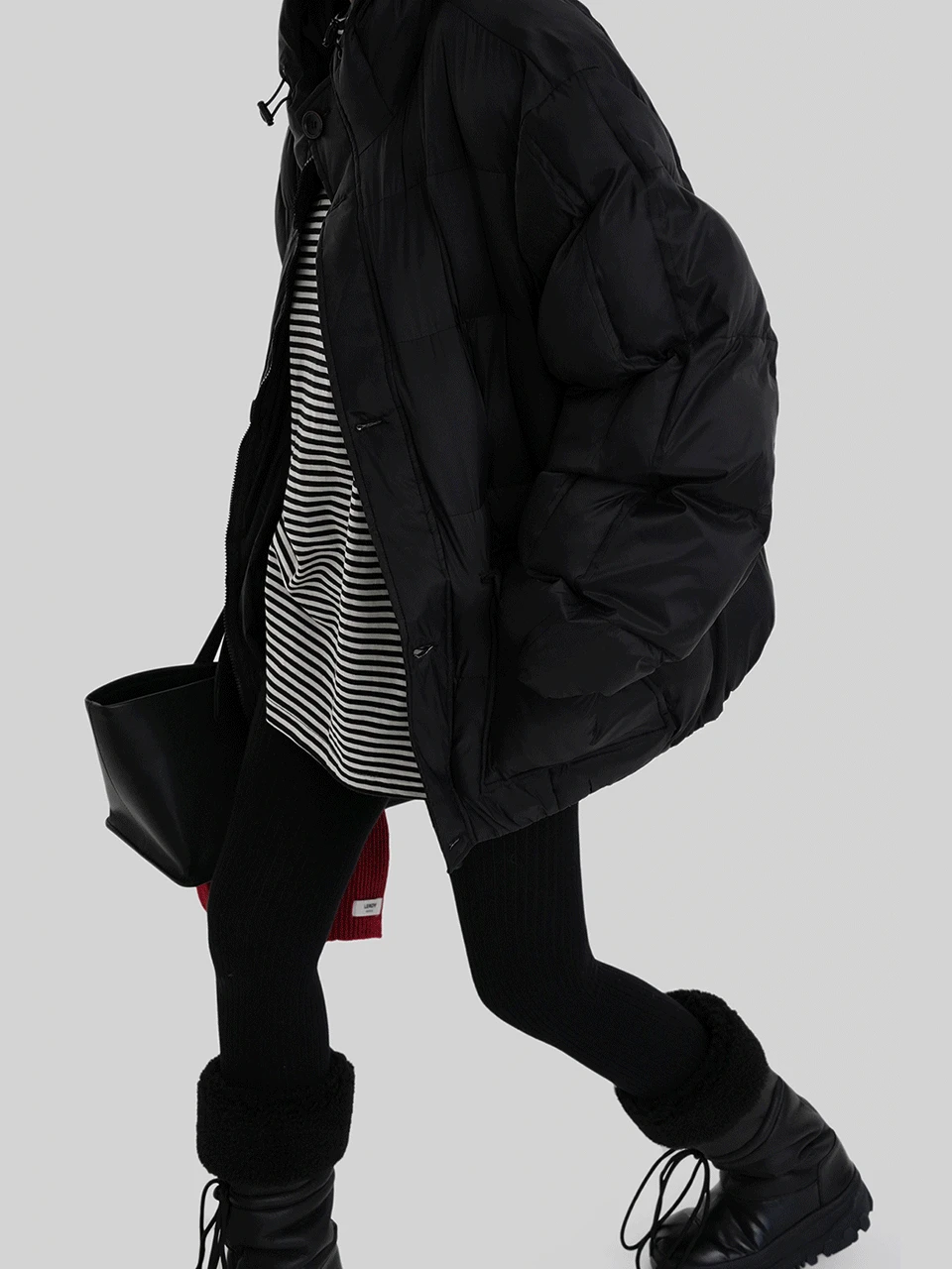 오버후드하프패딩