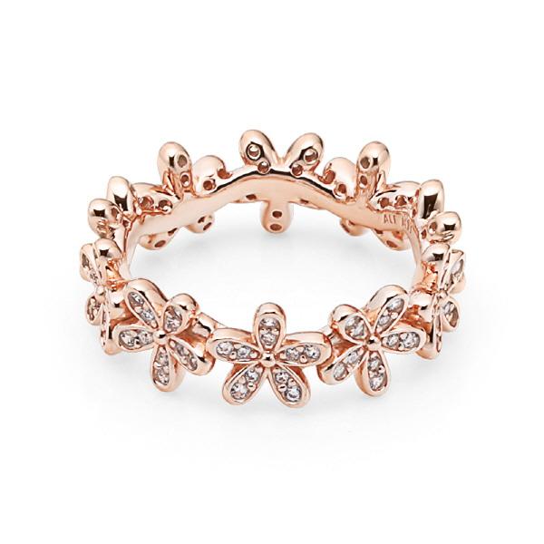 판도라 180934CZ 데이지 플라워 로즈 반지 타임메카