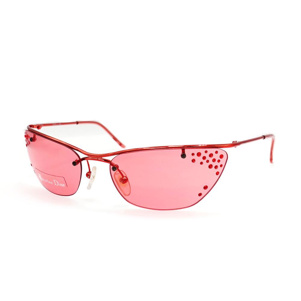 디올 레드 린트 캣아이 선글라스 / DIOR 90s Red Tinted Cat Eye Sunglasses