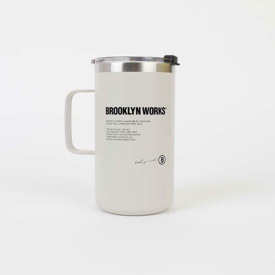 브루클린웍스 스테인리스 더블월 머그 532ml (크림)